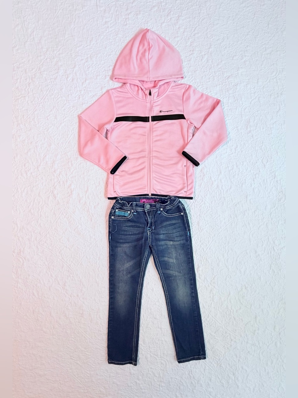 Champion | Pink Zip Up Hoodie | Size 5 | Vigoss | Stretch Blue Jeans | Size 6